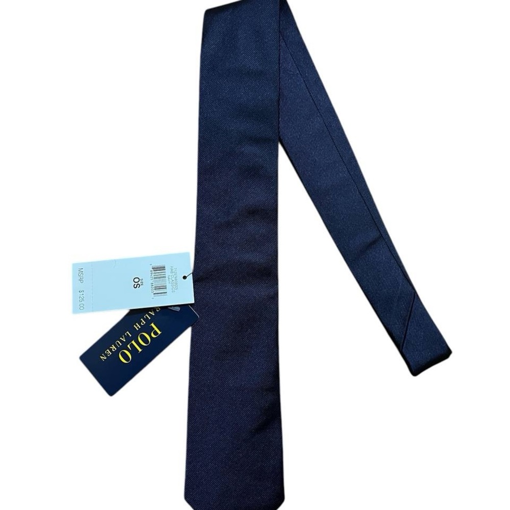 Polo by Ralph Lauren Navy Silk Tie - Picture 8 of 11
